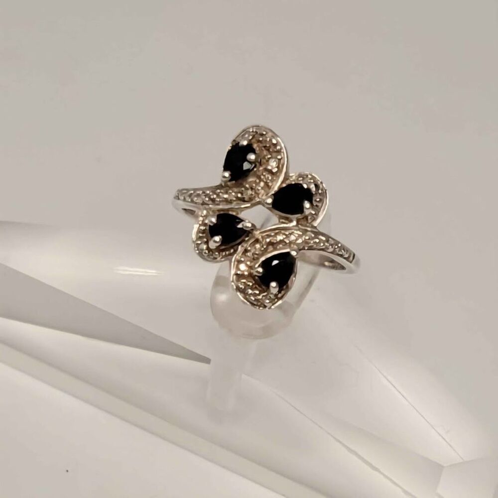 Size 7 Sterling and Sapphire Ring